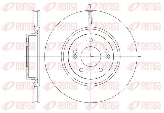 Handler.Part Brake disc KAWE 6143610 1