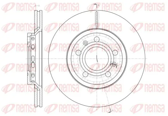 Handler.Part Brake disc KAWE 6144710 1