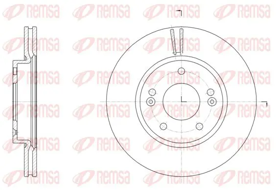 Handler.Part Brake disc KAWE 6150710 1