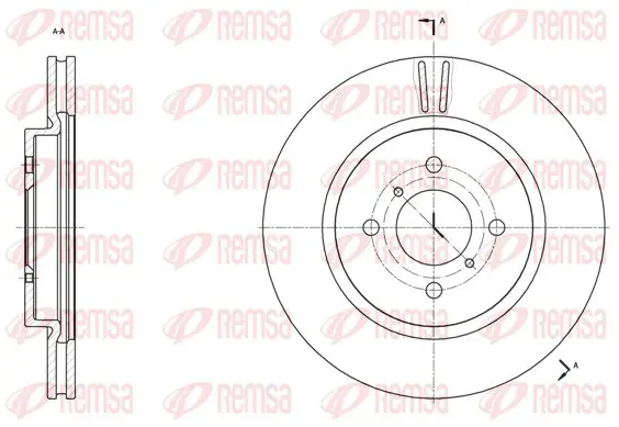 Handler.Part Brake disc KAWE 6153810 1