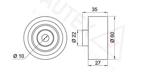 Handler.Part Deflection/guide pulley, v-ribbed belt AUTEX 654392 2