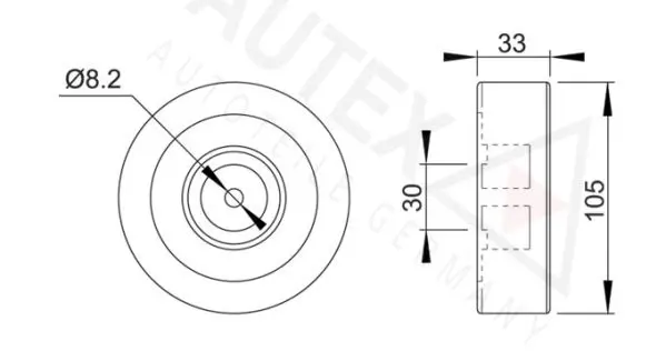 Handler.Part Deflection/guide pulley, v-ribbed belt AUTEX 651875 2