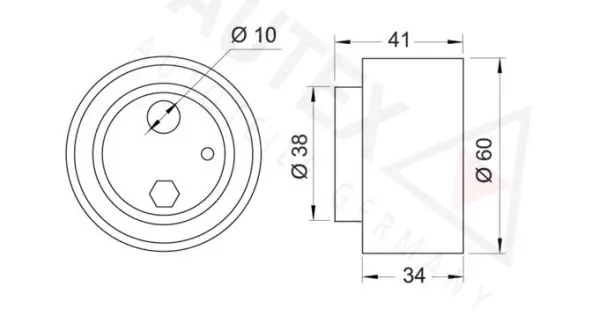 Handler.Part Tensioner pulley, timing belt AUTEX 642070 2