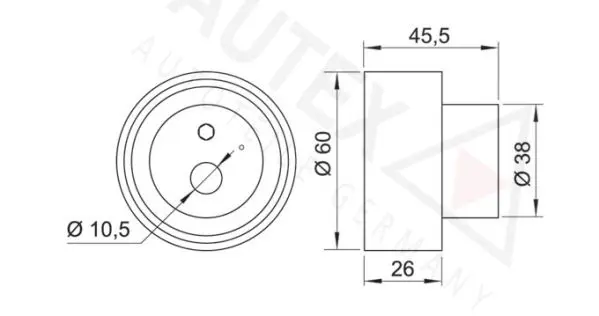 Handler.Part Tensioner pulley, timing belt AUTEX 642065 2