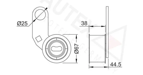 Handler.Part Tensioner pulley, timing belt AUTEX 641598 2