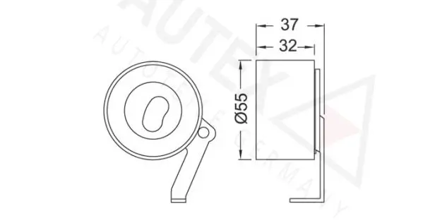 Handler.Part Tensioner pulley, timing belt AUTEX 641229 2