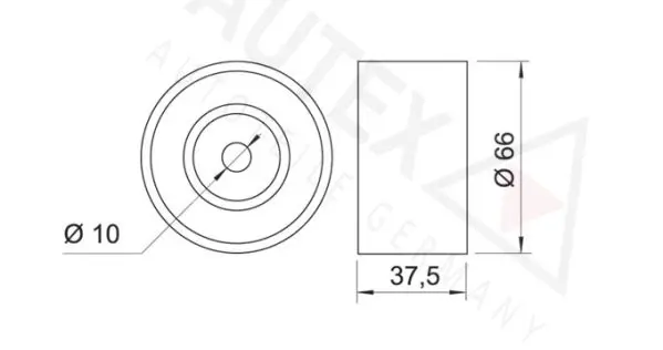 Handler.Part Deflection/guide pulley, timing belt AUTEX 651841 2