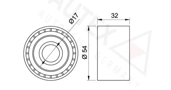 Handler.Part Deflection/guide pulley, timing belt AUTEX 651279 2