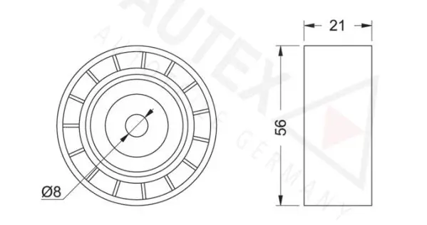 Handler.Part Deflection/guide pulley, v-ribbed belt AUTEX 651242 2