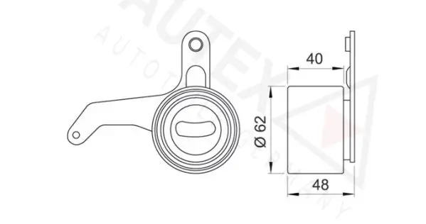 Handler.Part Tensioner pulley, timing belt AUTEX 641767 2