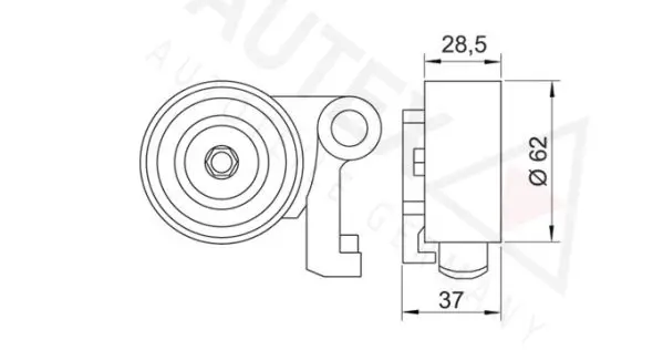 Handler.Part Tensioner pulley, timing belt AUTEX 641962 2