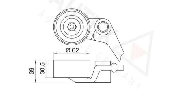 Handler.Part Tensioner pulley, timing belt AUTEX 651982 2