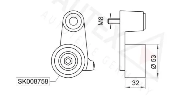 Handler.Part Tensioner pulley, timing belt AUTEX 641772 2