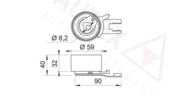 Handler.Part Tensioner pulley, timing belt AUTEX 641599 2