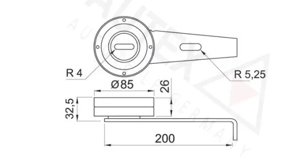 Handler.Part Tensioner pulley, v-ribbed belt AUTEX 641590 2