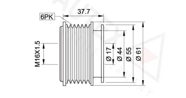 Handler.Part Alternator freewheel clutch AUTEX 621010 2