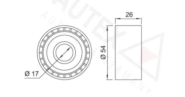 Handler.Part Deflection/guide pulley, v-ribbed belt AUTEX 651896 2