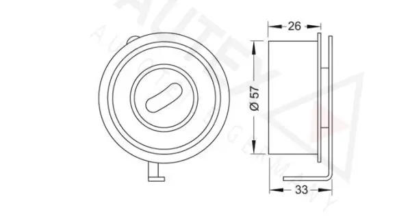 Handler.Part Tensioner pulley, timing belt AUTEX 641969 2