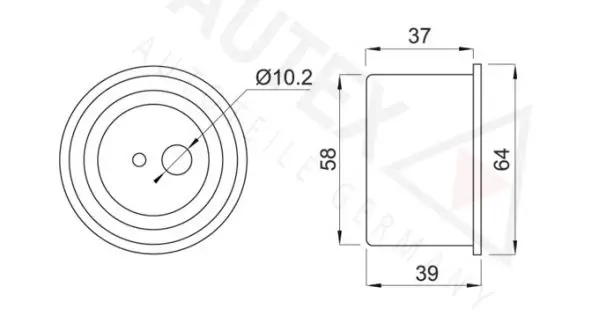 Handler.Part Tensioner pulley, timing belt AUTEX 641636 2