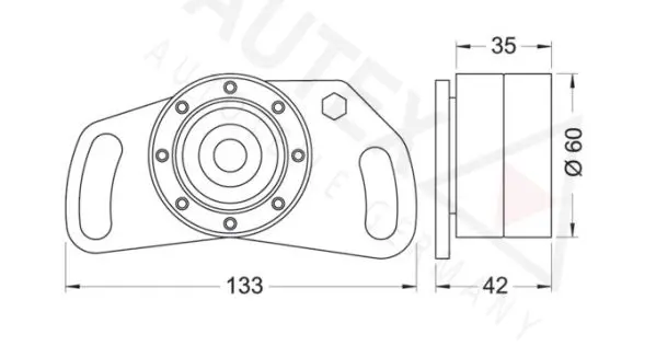 Handler.Part Tensioner pulley, timing belt AUTEX 641646 2