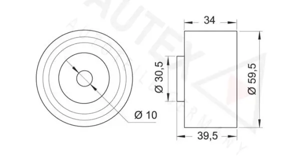 Handler.Part Deflection/guide pulley, timing belt AUTEX 651386 2