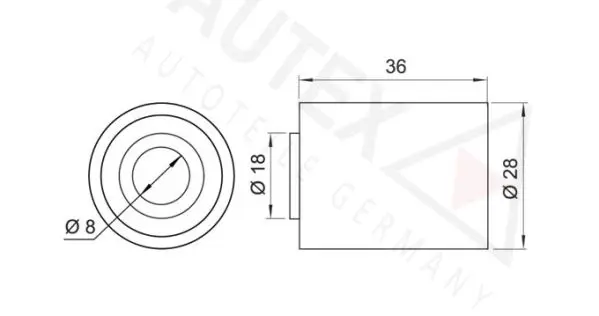 Handler.Part Deflection/guide pulley, timing belt AUTEX 651397 2