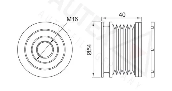 Handler.Part Alternator freewheel clutch AUTEX 622041 2