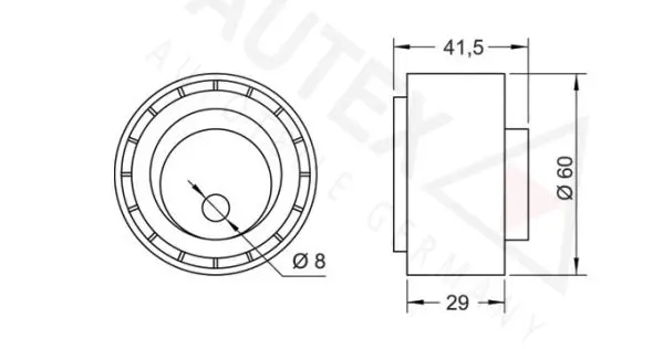 Handler.Part Tensioner pulley, timing belt AUTEX 641167 2