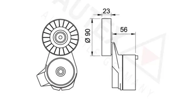 Handler.Part Tensioner lever, v-ribbed belt AUTEX 601380 2