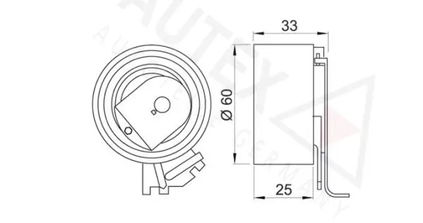 Handler.Part Tensioner pulley, timing belt AUTEX 641954 2