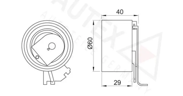 Handler.Part Tensioner pulley, timing belt AUTEX 642079 2