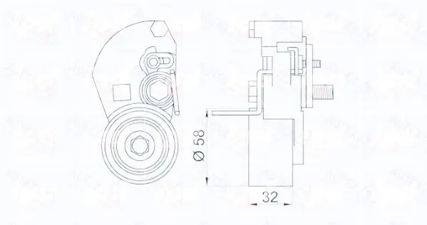 Handler.Part Tensioner pulley, timing belt AUTEX 654696 2