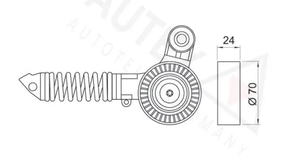 Handler.Part Tensioner lever, v-ribbed belt AUTEX 601991 2