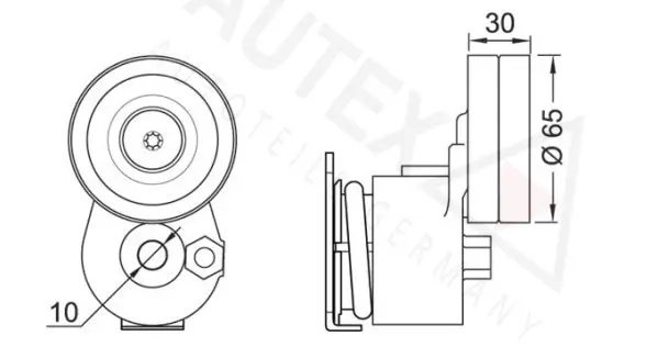 Handler.Part Tensioner lever, v-ribbed belt AUTEX 602061 2