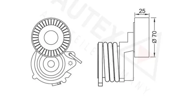 Handler.Part Tensioner lever, v-ribbed belt AUTEX 602048 2