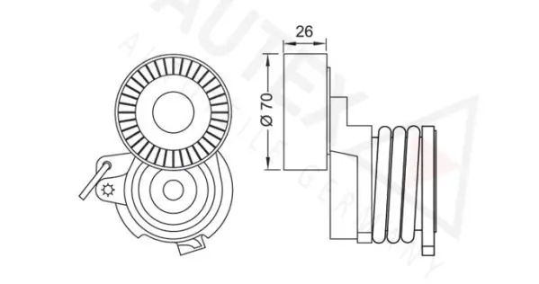 Handler.Part Tensioner lever, v-ribbed belt AUTEX 601300 2