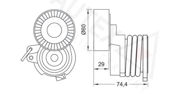 Handler.Part Tensioner lever, v-ribbed belt AUTEX 602046 2