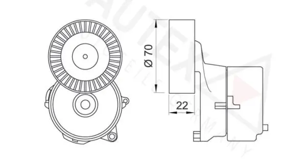 Handler.Part Tensioner lever, v-ribbed belt AUTEX 654278 2