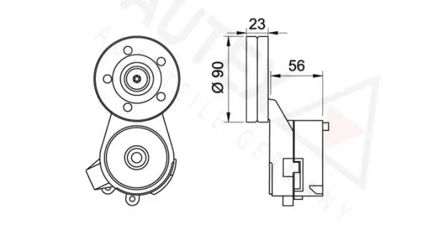 Handler.Part Tensioner lever, v-ribbed belt AUTEX 654340 2