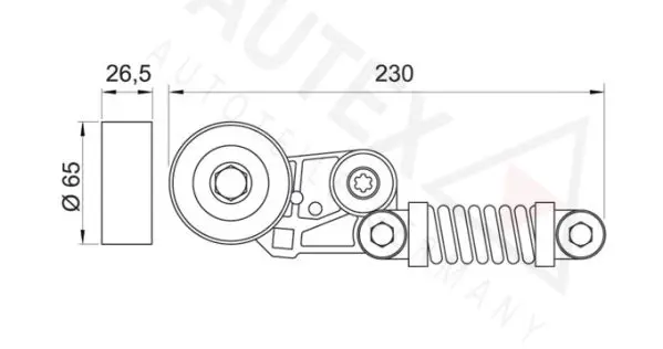 Handler.Part Belt tensioner, v-ribbed belt AUTEX 601867 2