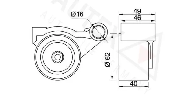 Handler.Part Tensioner pulley, timing belt AUTEX 641766 2