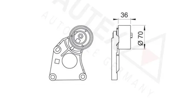 Handler.Part Tensioner, timing belt AUTEX 641549 2