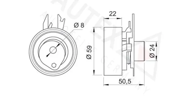 Handler.Part Tensioner pulley, timing belt AUTEX 641025 2