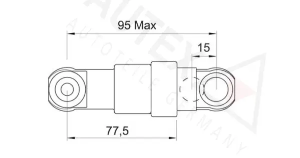 Handler.Part Vibration damper, v-ribbed belt AUTEX 631067 2