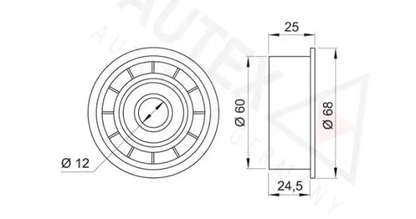 Handler.Part Tensioner pulley, timing belt AUTEX 641073 2