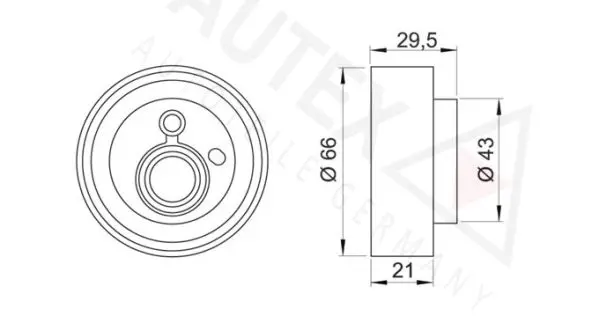 Handler.Part Tensioner pulley, timing belt AUTEX 641081 2