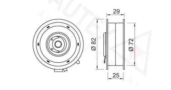 Handler.Part Tensioner pulley, timing belt AUTEX 641085 2