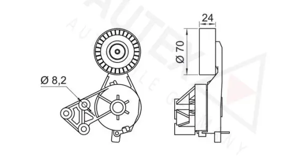 Handler.Part Tensioner lever, v-ribbed belt AUTEX 601862 2