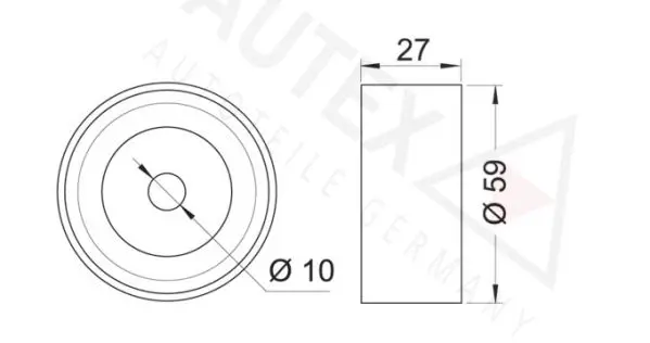 Handler.Part Deflection/guide pulley, timing belt AUTEX 651972 2