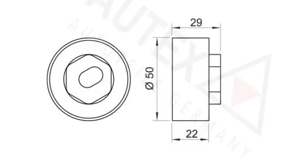 Handler.Part Deflection/guide pulley, timing belt AUTEX 651133 2